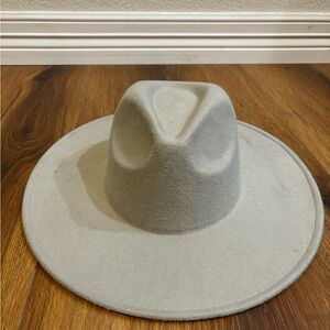 Stylish Gray Wide-Brim Hat
